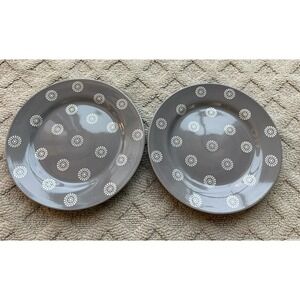 2 BAUM BROS GRAY MOROCCAN 8 INCH SALAD‎ PLATES